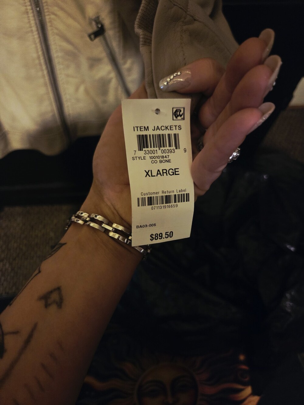 Style & Co. Beige Faux Leather Moto Jacket - Picture 2 of 7